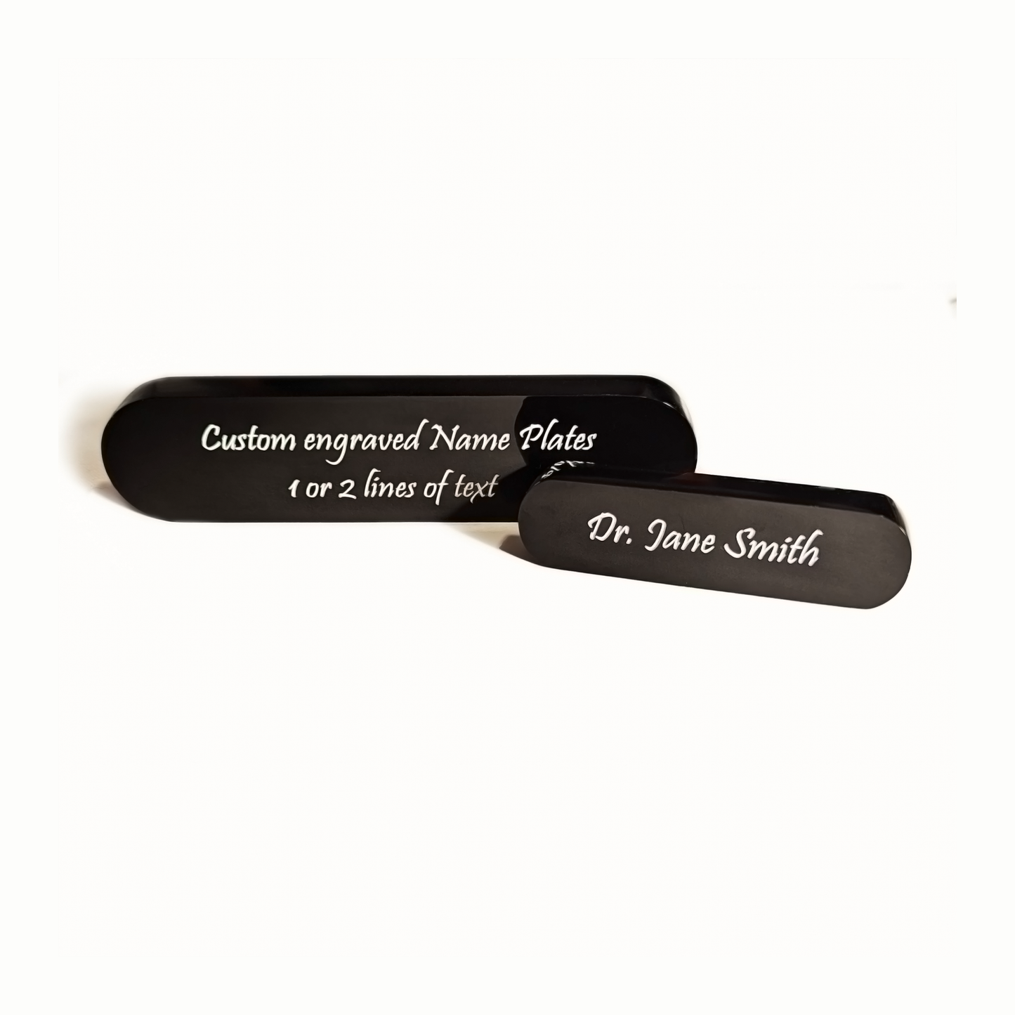 Custom Engraved Desk Name Plates - available in 2 sizes